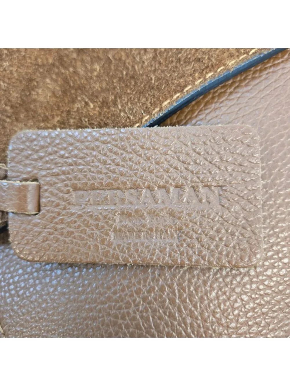 Persaman New York Pebble Leather & Suede Convertible Crossbody Handbag